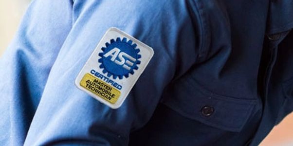 ASE Certified patch on shirt